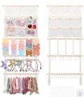 Munzong BOHO Headband Holder, Hair Accessories Organizer Macrame Beige