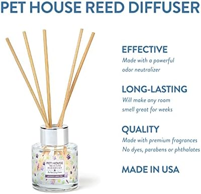 Lavender Green Tea Home Freshening Reed Diffuser Set Pet House