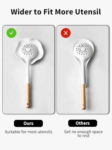 ABRUTY Spoon Rest for Stove Top, Ceramic Spoon Holder for Counter, Modern Farmhouse Decor Accessories for Spatula, Spoons or Tongs