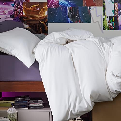 Bedsure Twin/Twin XL Duvet Cover, Soft Double Brushed Bedding Set, White