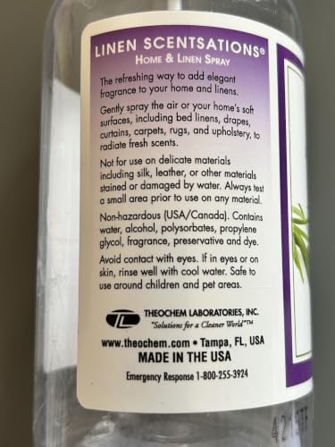English Lavender Linen Spray Natural Room & Fabric Freshener 16oz Pack of 2