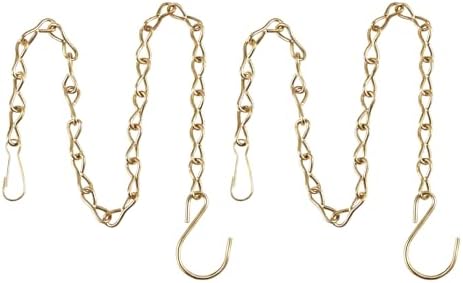 EBOOT 2 Pcs Hanging Chain for Bird Feeders Planters,19.7 Inch,Gold