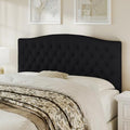 Befurtori Queen Headboard Only, Velvet Classic Tufted Design, Black