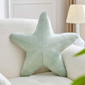 Uvvyui Starfish Pillow Cute Star Decorative Throw Pillows with Soft Velvet Sea Pillow Aesthetic Home Decor Ocean Beach Cushion（Sage Green, 15 Inch）