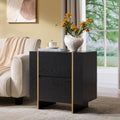OKD 24” Modern 2 Drawer Dresser for Bedroom with Charging Station