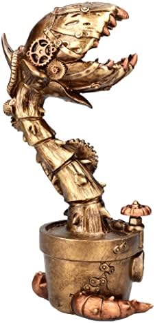 Mechanical Flesh Eating Plant Steampunk Garden Venus Fly Trap Plant Resin Figurine