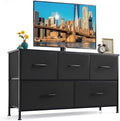 5-Drawer Dresser for Bedroom, Anti-Tip Wide Storage Organizer Fabric