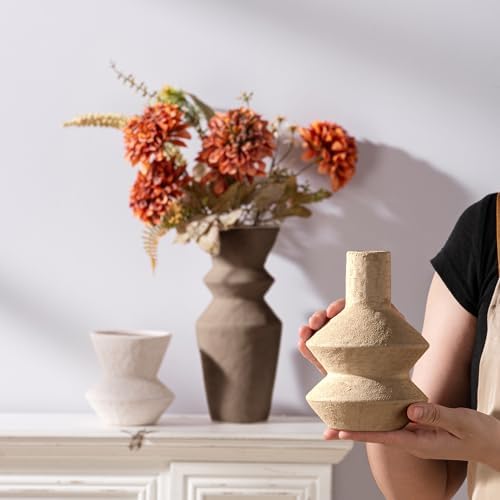 Vanselia Ceramic Vase Set of 3 Home Decor Living Room Table Decorations