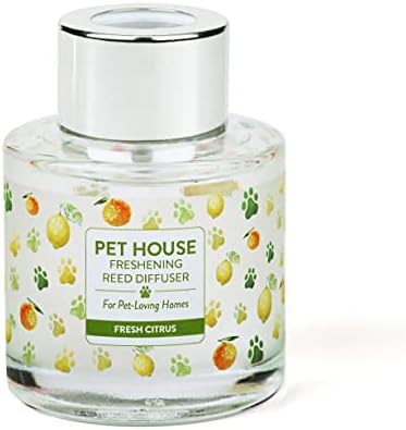 Fresh Citrus Home Freshening Reed Diffuser Set Pet House