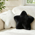 2PCS Star Pillow Set,15.35“ Cute Black Decorative Throw Pillows for Bed