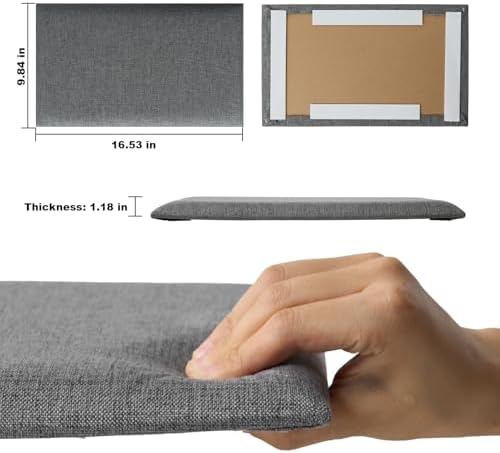 Linen Peel and Stick Headboard, Soundproof Anti-Collision Wall Panel