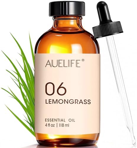 Auelife Lemongrass Essential Oils for Diffusers for Home, 4 Fl Oz