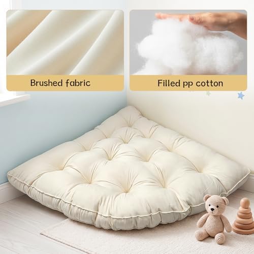 ShowyLive Large Corner Floor Cushion, 39.37" Radius Corner Kids Rug