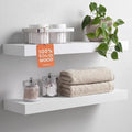 Homeforia 24 Inch Floating Shelves, High-End Solid Pine Wood, Set of 3