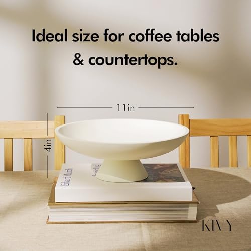 KIVY Concrete Fruit Bowl for Kitchen Counter - Large Decorative Bowl