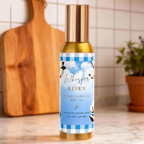 Room Spray, Whisper Linen, 4 fl oz, Air Freshener for Home, Bathroom