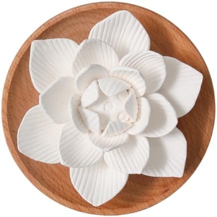 Lotus Flower Wooden Pallet Ceramic Essential Oil Mini Diffuser