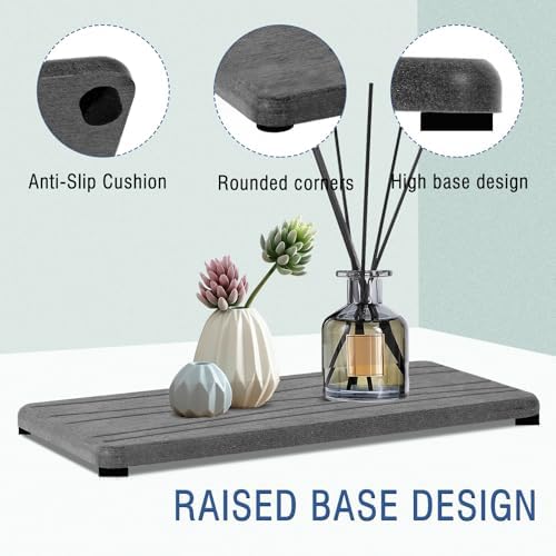 2PCS Water Absorbing Stone Tray, Fast Drying Stone Sink Tray, Water Absorbent Diatomite Trays, Stones Soap Trays, Diatomite Coasters for Kitchen Sink Bathroom Counter, Hand Soap Dish & Holders