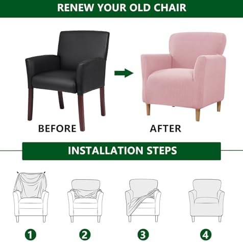 CRFATOP Accent Chair Cover, Stretch Armchair Slipcover for Living Room,B01