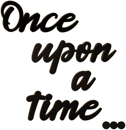 Once Upon a Time Wood Sign, Black Kids Reading Corner Nursery Wall Decor