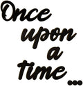 Once Upon a Time Wood Sign, Black Kids Reading Corner Nursery Wall Decor