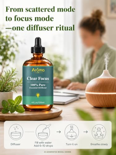 100% Pure Essential Oil Blends - Clear Focus