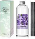 SCENTORINI Lavender Diffuser Reed Diffuser Oil Refill, 16.9 FL OZ, 6 Sticks