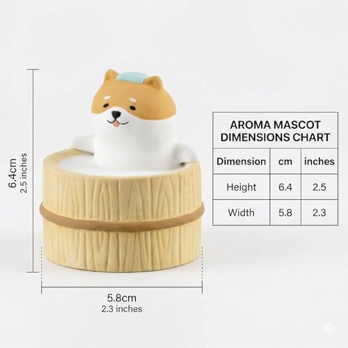 Passive Stone Diffuser, Cute Animal Series Aromatherapy Oil Diffuser for Tabletop Decor (1, Relaxed Shiba)