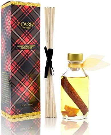 Reed Diffuser Set - Spiced Pomander Scented Diffuser with Sticks