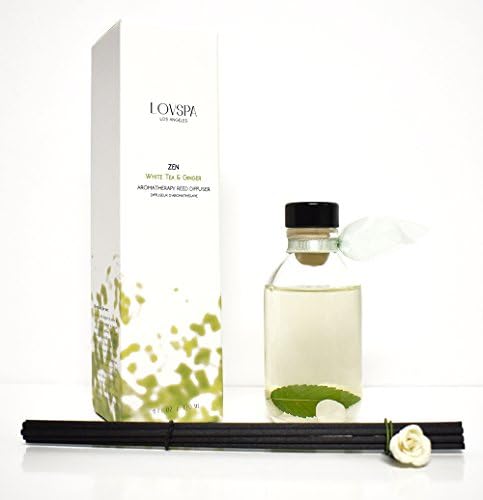 Reed Diffuser Set - Zen White Tea & Ginger Scented Diffuser with Sticks