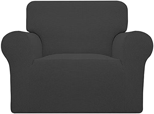 Easy-Going Stretch Oversized Chair Slipcover with Arm Washable Dark Gray