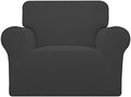 Easy-Going Stretch Oversized Chair Slipcover with Arm Washable Dark Gray