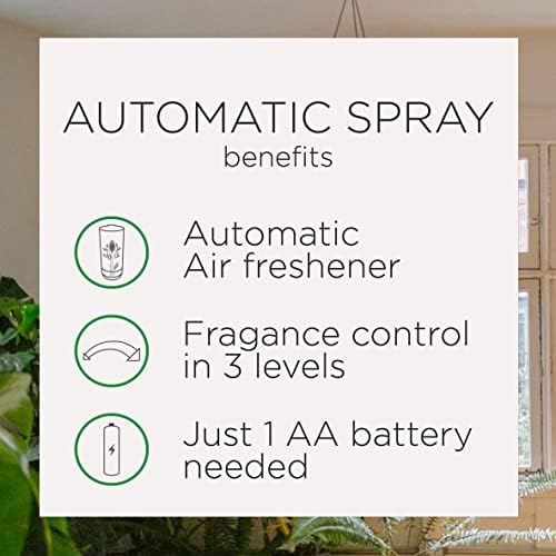 Air Wick Automatic Air Freshener Spray Refill, 1ct, Fresh Linen, Odor Neutralization, Essential Oils (Pack of 4)