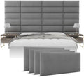 Vänt Wall Mounted Headboard Panels, Queen/Full, Micro Suede Grey