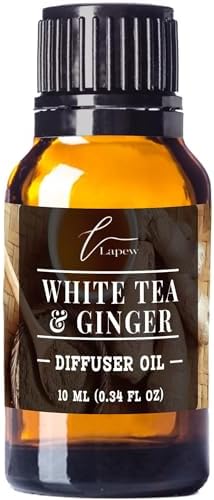 Lapew White Tea & Ginger Waterless Diffuser Oil | Fragrance Oil for Nebulizer & Cold Air Diffusers | Scented Home Oil | 0.34 fl oz