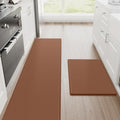 StepRite Kitchen Mats for Floor, 2-Pack Anti-Fatigue Rugs, Terracotta Brown