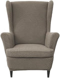 HAOYONG Wing Chair Slipcovers Printed Wingback Chair Covers 2 Pieces Wingback Armchair Slipcover Stretch Chair Slip Covers Washable Armchair Protector Cover for Living Room and Bedroom