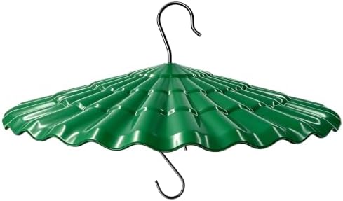 11.5'' Bird Feeder Rain Guard - Bright Dome Shield Umbrella Cover, Squirrel Proof Baffle for Outside Pole & Hanging Standard Wild Bird Feeders, Weatherproof Shatterproof Canopy,(1 Pack, Green)