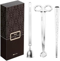 RONXS 3 in 1 Candle Wick Trimmer Set, Snuffer, Dipper, Cutter, Silver