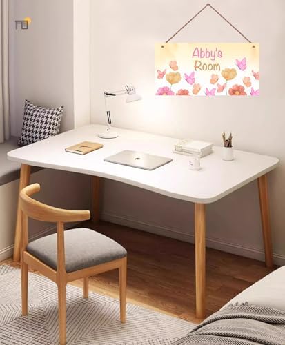 Personalized Sign Flowers Decor For Girls Room, Butterfly Themed Kids Bedroom Decor, Fantasy Room Décor for Little Man Cave, Pink Decorations For Girls Room Nursery Baby Playroom