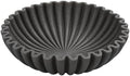 YMXYJM Large Decorative Bowl, Modern Handicraft Bowls for Home Decor, Decorative Fruit Bowl for Kitchen, Ruffle Bowl Decor, Stylish Key bowl for Entry Table, Artificial Stone Black