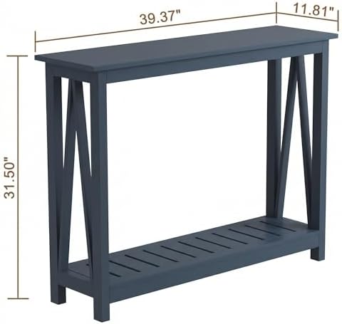 ChooChoo Farmhouse Console Table, Narrow Sofa Table for Entryway, 40 Inch