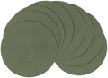 SHACOS Round Placemats Set of 8 Washable 15 inch Round Table Mats Cotton Polyester Woven Braided Place Mats for Dining Table Wedding Party Decor (Olive Green, 8)
