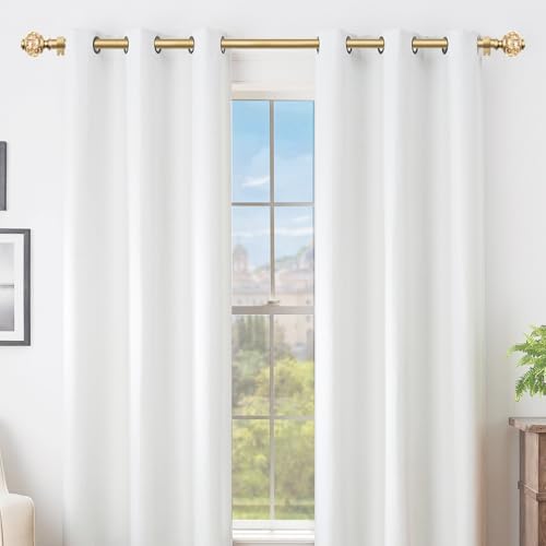 USFOOK Replacement Finials for Curtain Rods (1 or 7/8 Inch), Luxury Gold