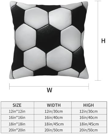Baseball Soccer Decorative Throw Pillow Covers 18x18 Inch Set of 4