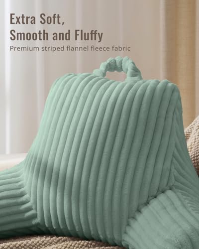Blissful Diary Reading Pillow for Bed, Backrest Pillow, Mint Green