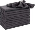 Ramanta Home Charcoal Cotton Dinner Napkins Set of 12, 18x18 Inch
