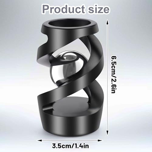 Upgraded Fidget Toys Adult, Kinetic Spinning Desk Toys, Levitating Optical Illusion Desktop Fidget Spinners, Cool Gadgets Relieve Stress Anxiety Fidget Toys for Office for Adult(Black)