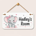 Personalized Baby Name Sign - Baby Room Sign - Nursery Name Sign - Custom Name Sign Elephant room decor