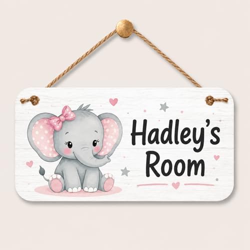 Personalized Baby Name Sign - Baby Room Sign - Nursery Name Sign - Custom Name Sign Elephant room decor